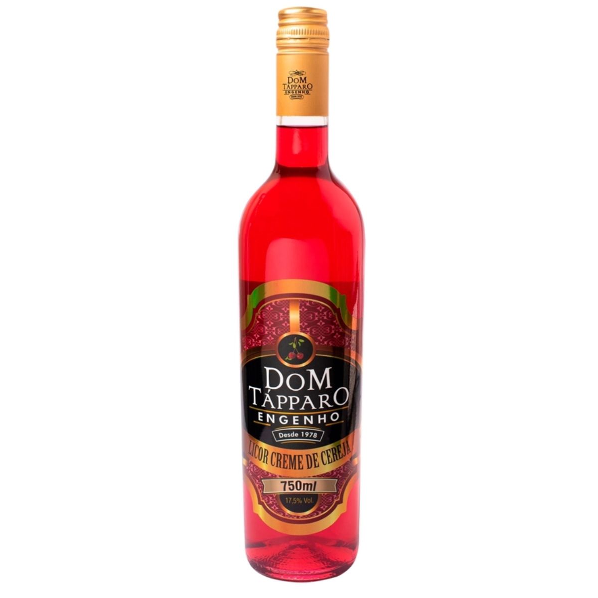 Licor de Cachaça Dom Tápparo Sabor Creme de Cereja 750ml