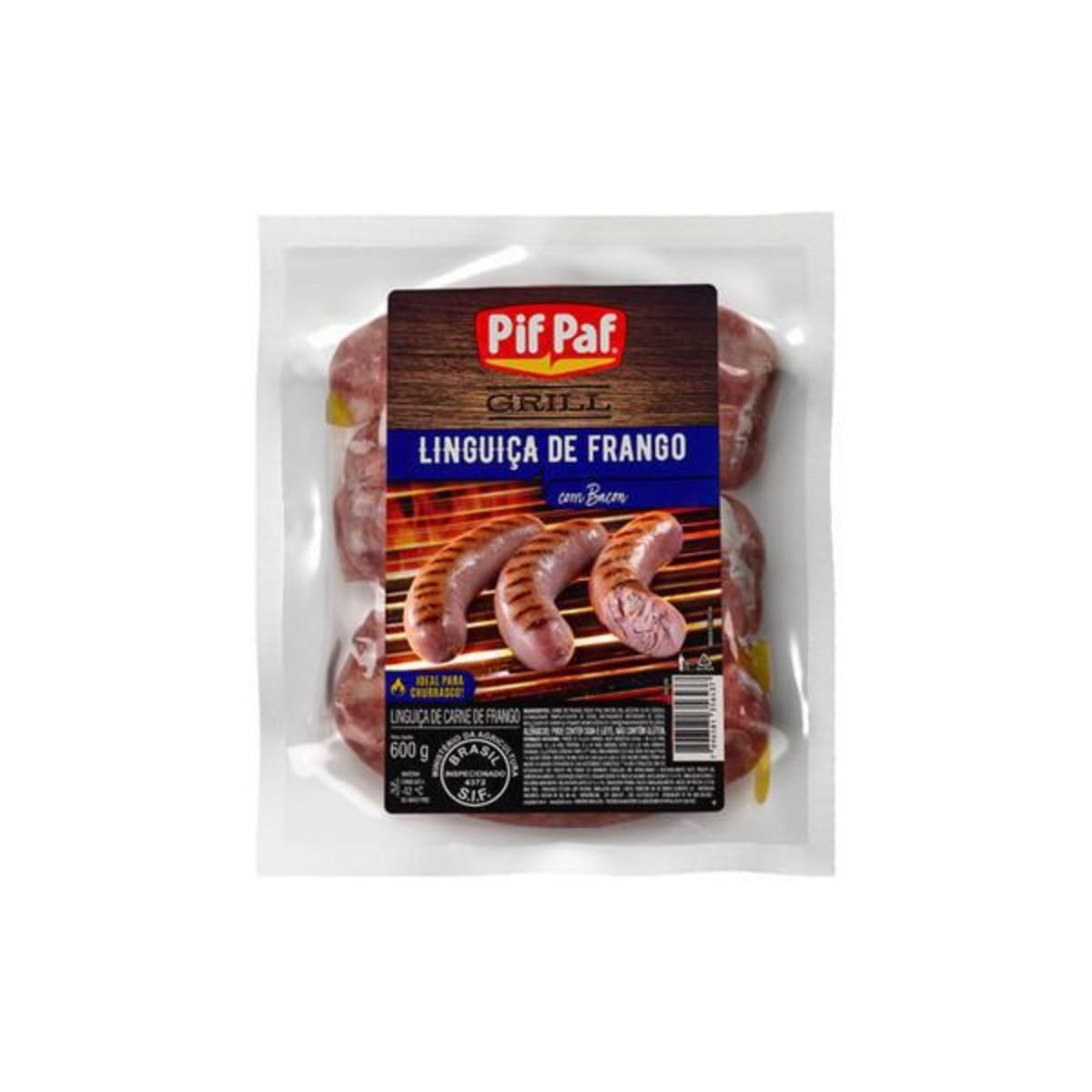 Linguiça de Frango com Bacon Pif Paf 600 g