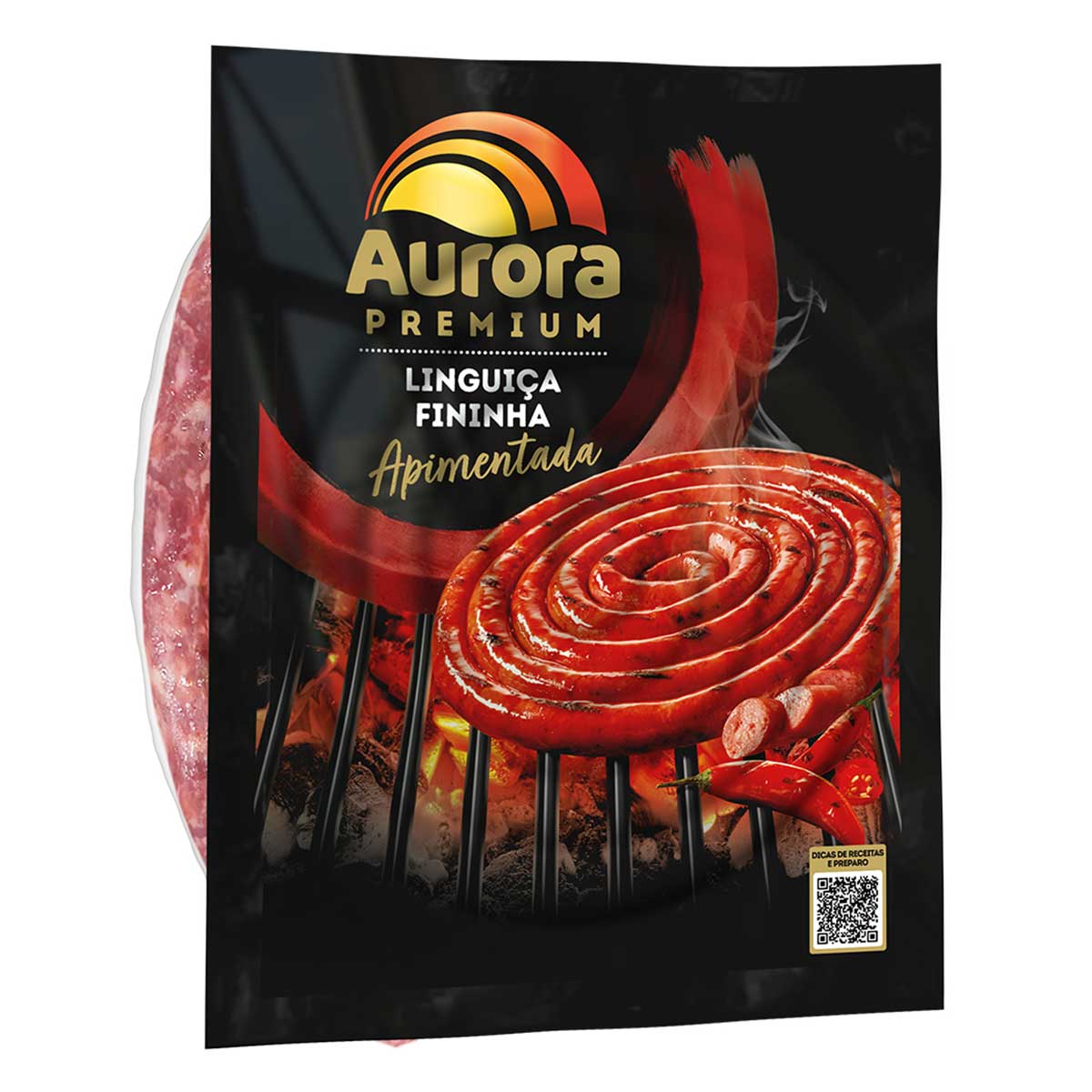 Linguiça Fininha Apimentada Aurora Premium 600g