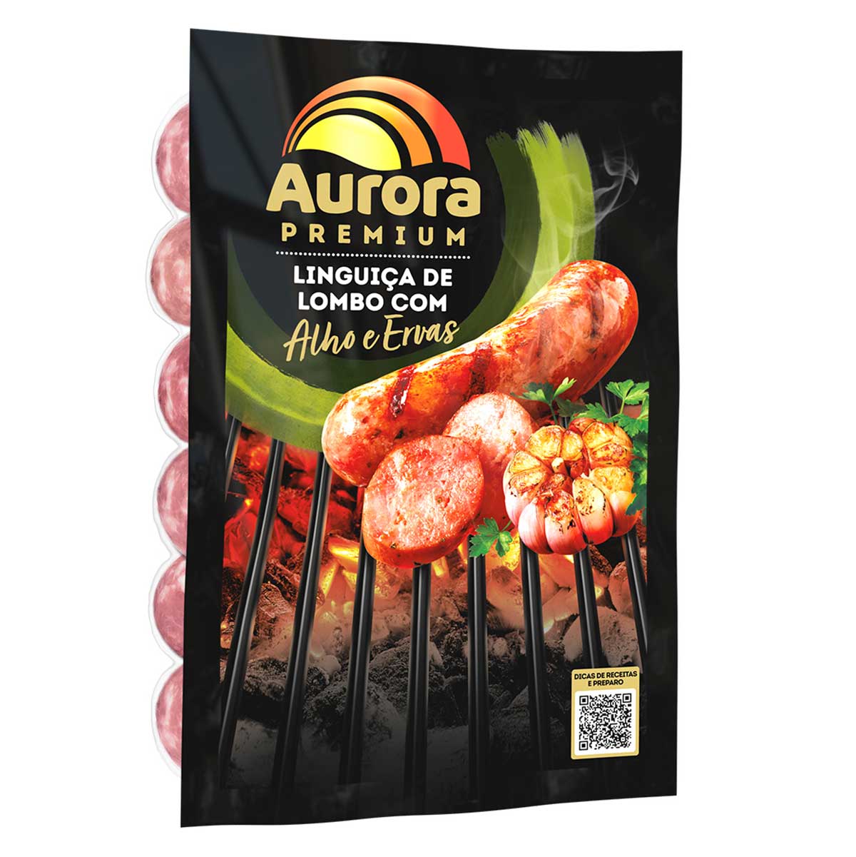 Linguiça Lombo com Alho e Ervas Aurora Premium 500g