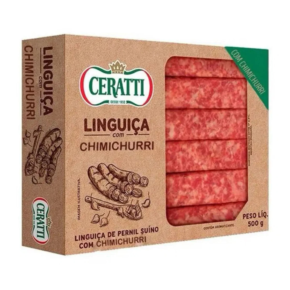 Lingüiça de Pernil Com Chimichurri Ceratti 500 g