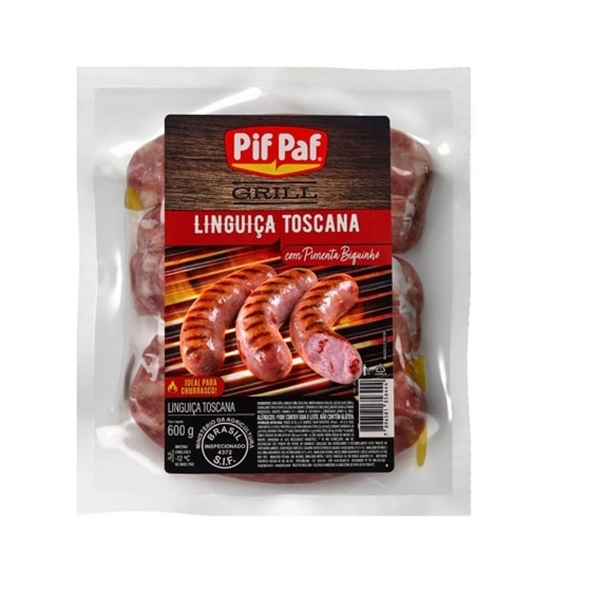 Linguiça Toscana com Pimenta Biquinho Pif Paf  600 g