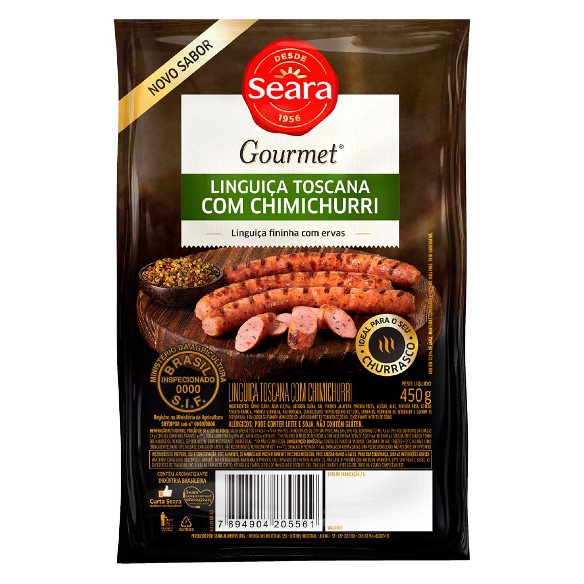 Linguiça Toscana cocm Chimichurri Seara Gourmet 450g