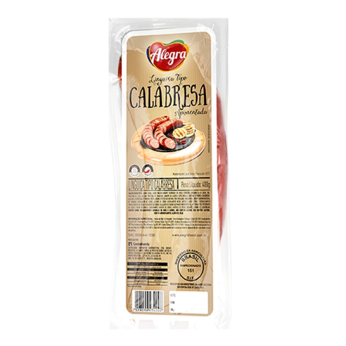 Linguiça Calabresa Alegra 400 g