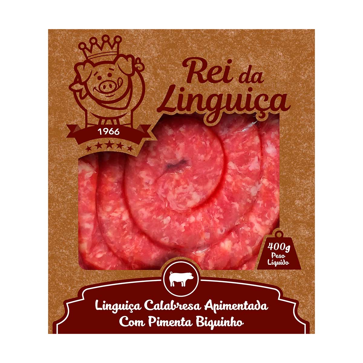 Linguiça Calabresa Apimentada Rei da Linguiça 400 g