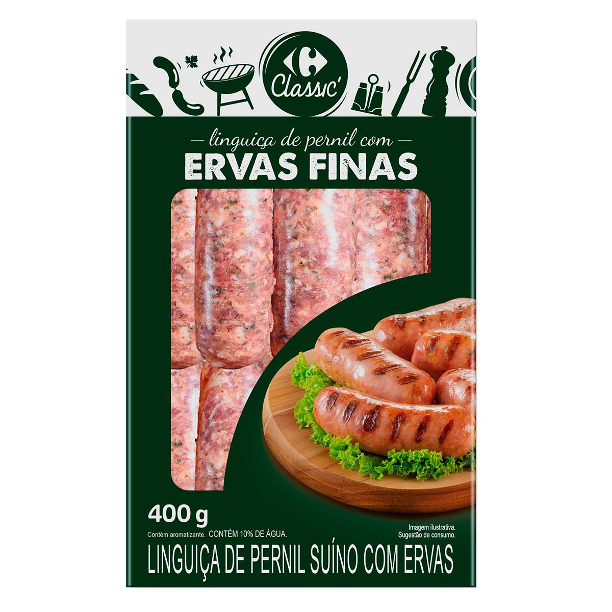 Linguiça de Pernil com Ervas Carrefour Classic 400g