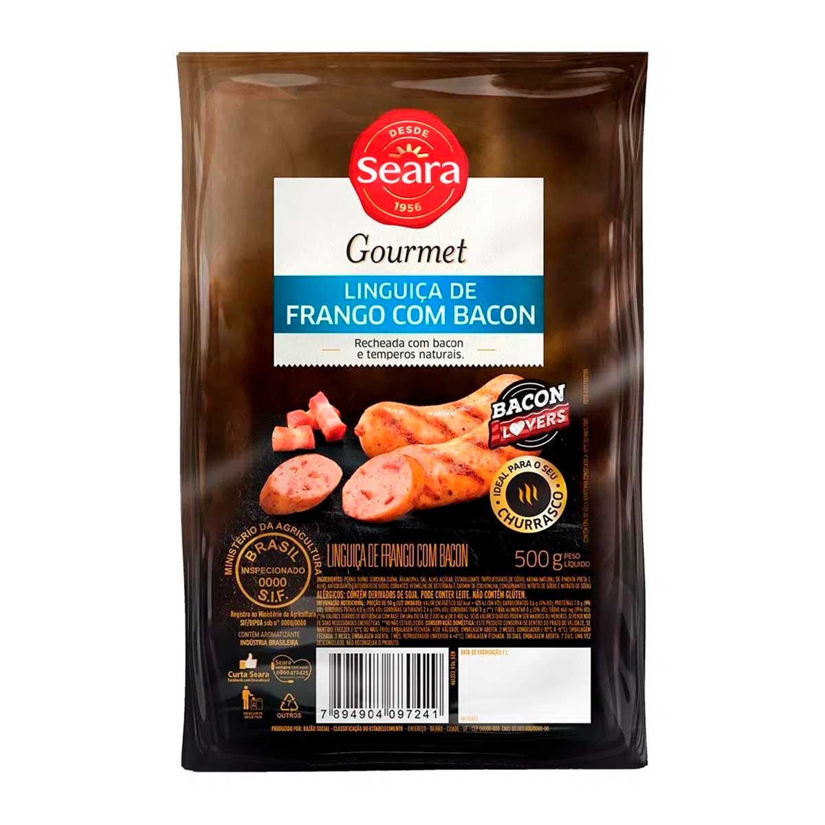 Lingüiça de Frango Bacon Seara Gourmet 500 g