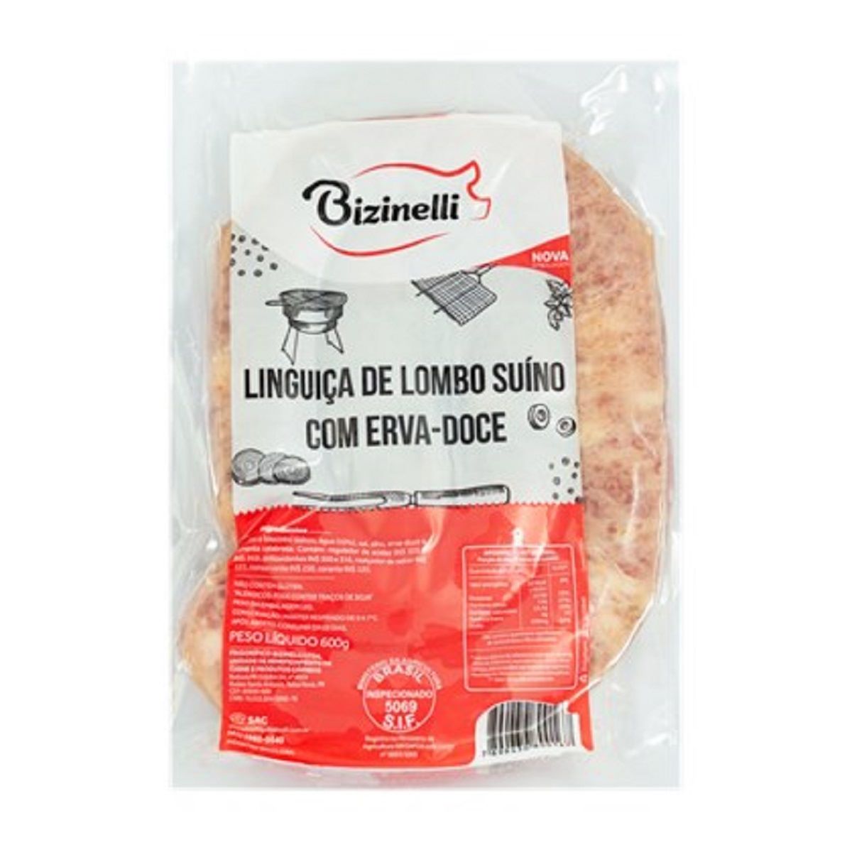 Linguiça de Lombo Suíno com Erva Doce Bizinelli 600 g