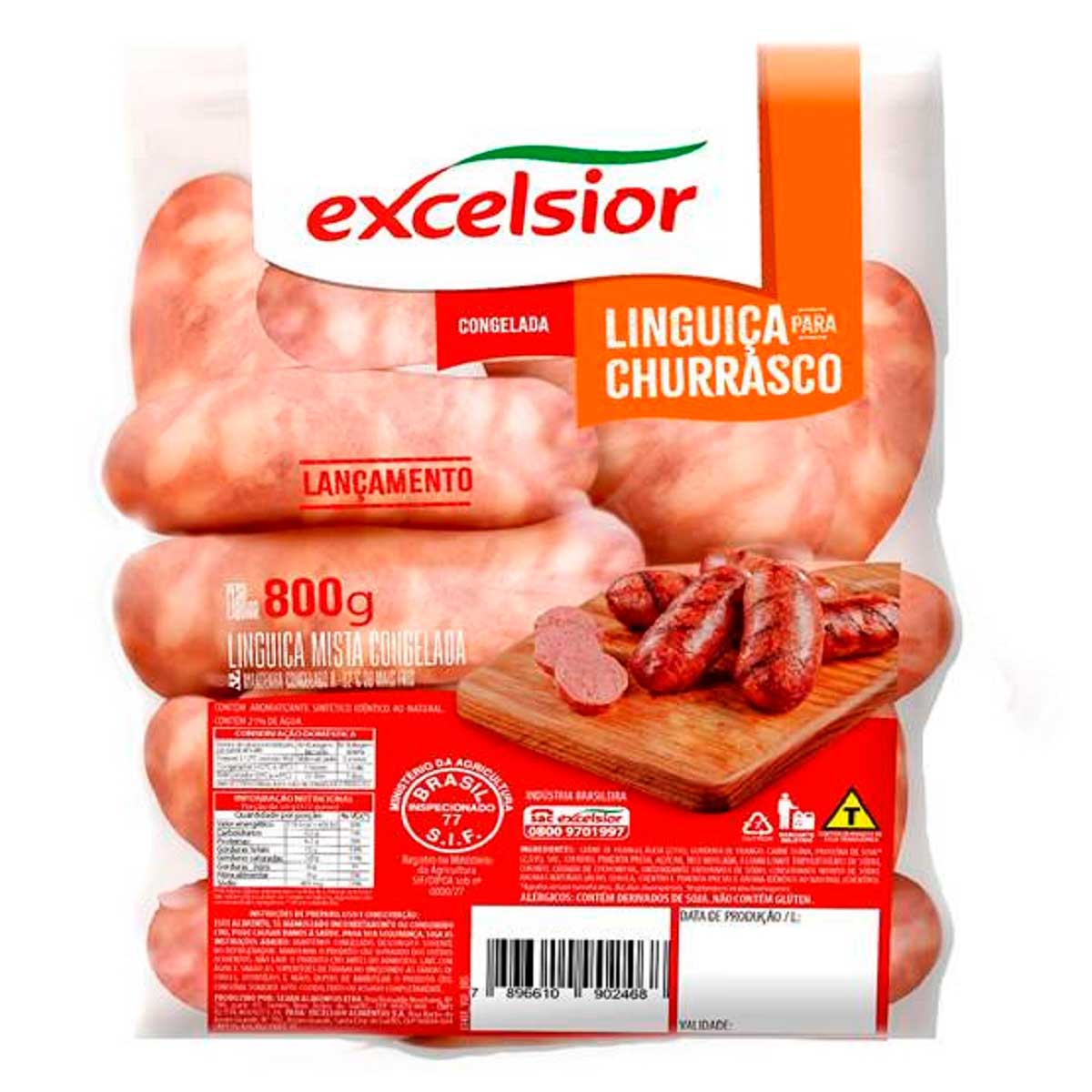 Linguiça Mista Para Churrasco Excelsior 800 g