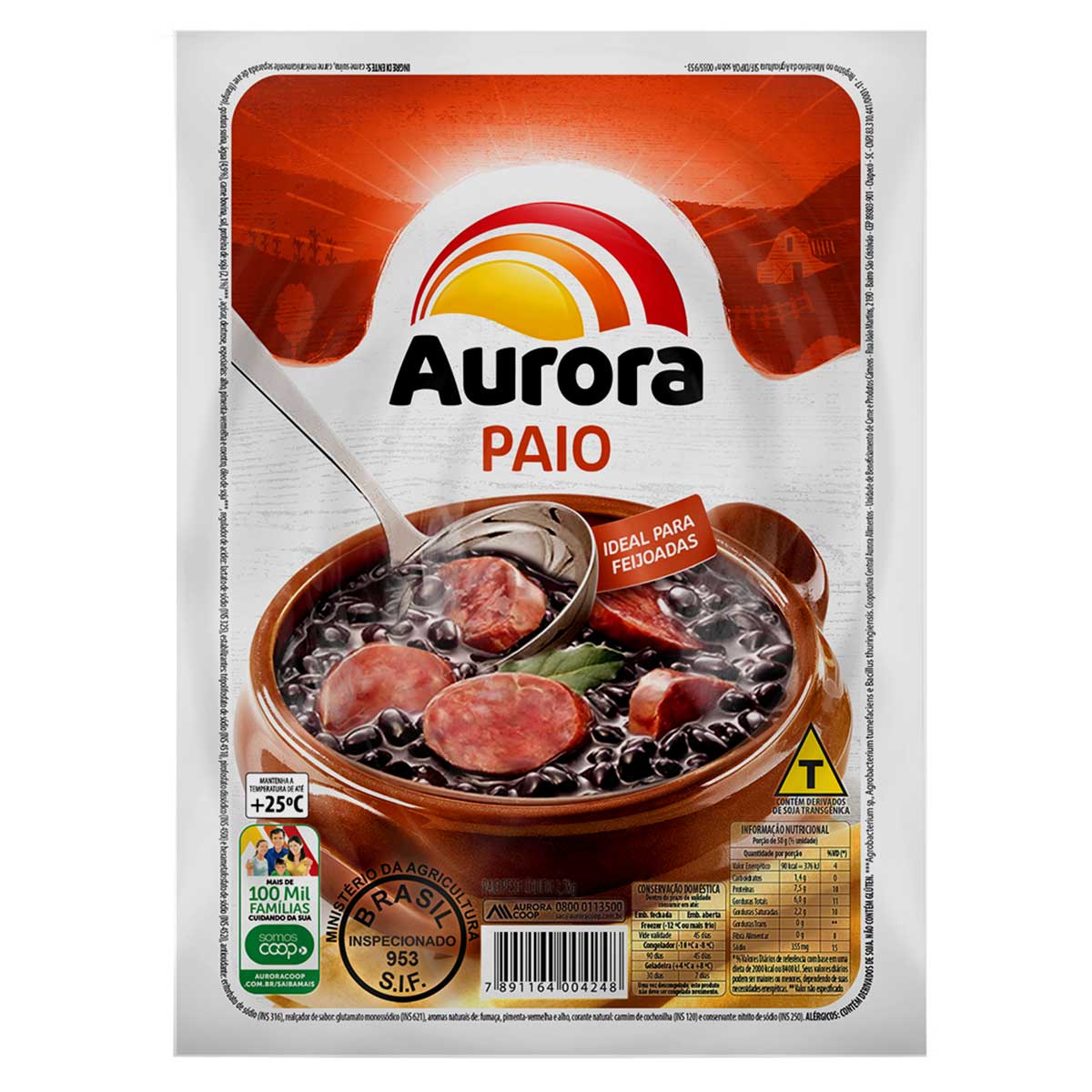 Linguiça Paio Aurora 400g