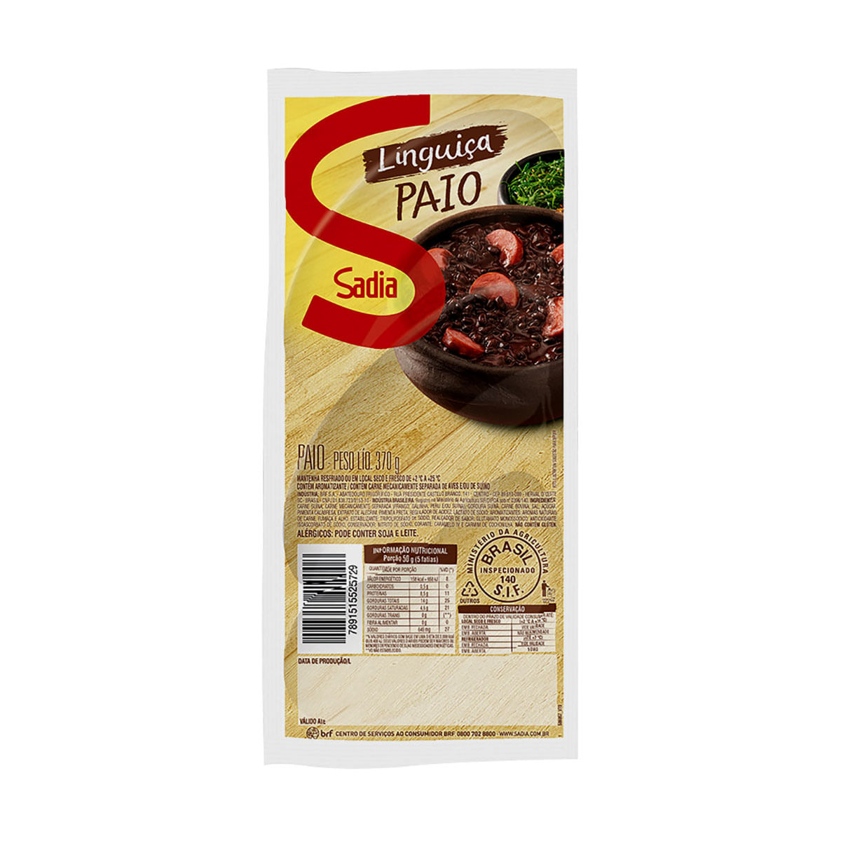 Linguiça Paio Sadia 370 g