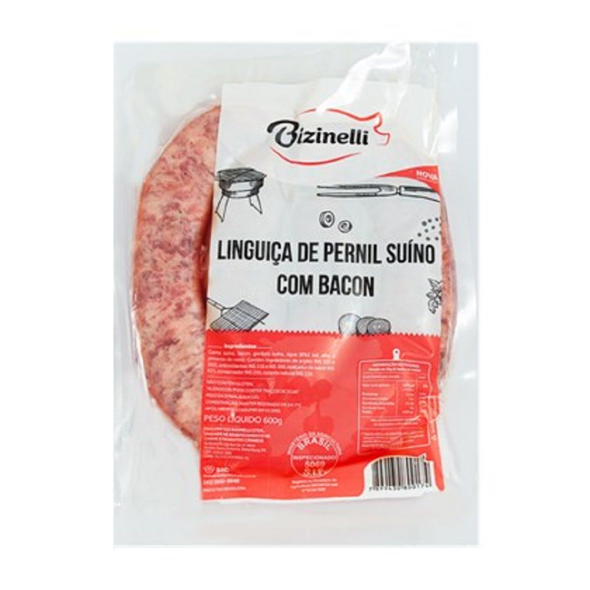 Linguiça de Pernil com Bacon Bizinelli 600 g