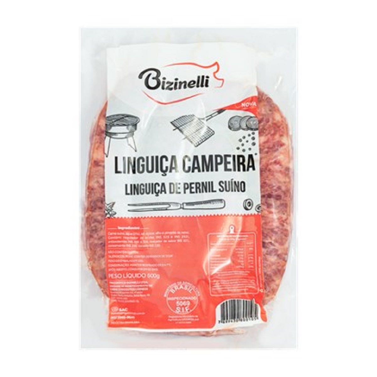 Linguiça de Pernil Bizinelli 600 g