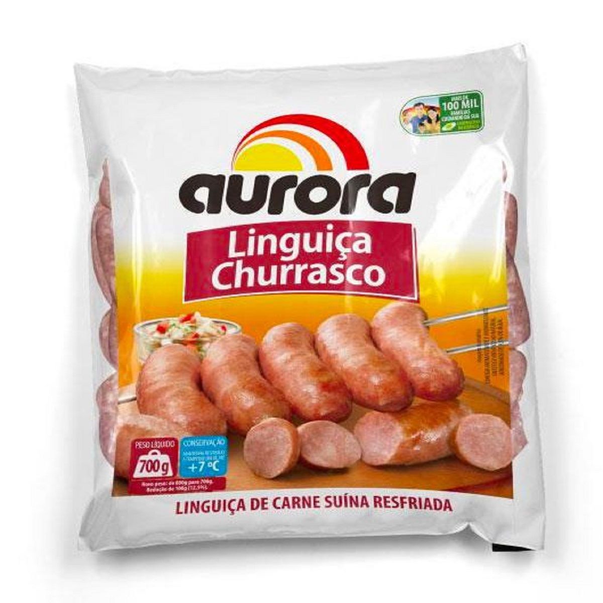 Linguiça Suína Resfriada Aurora 700 g