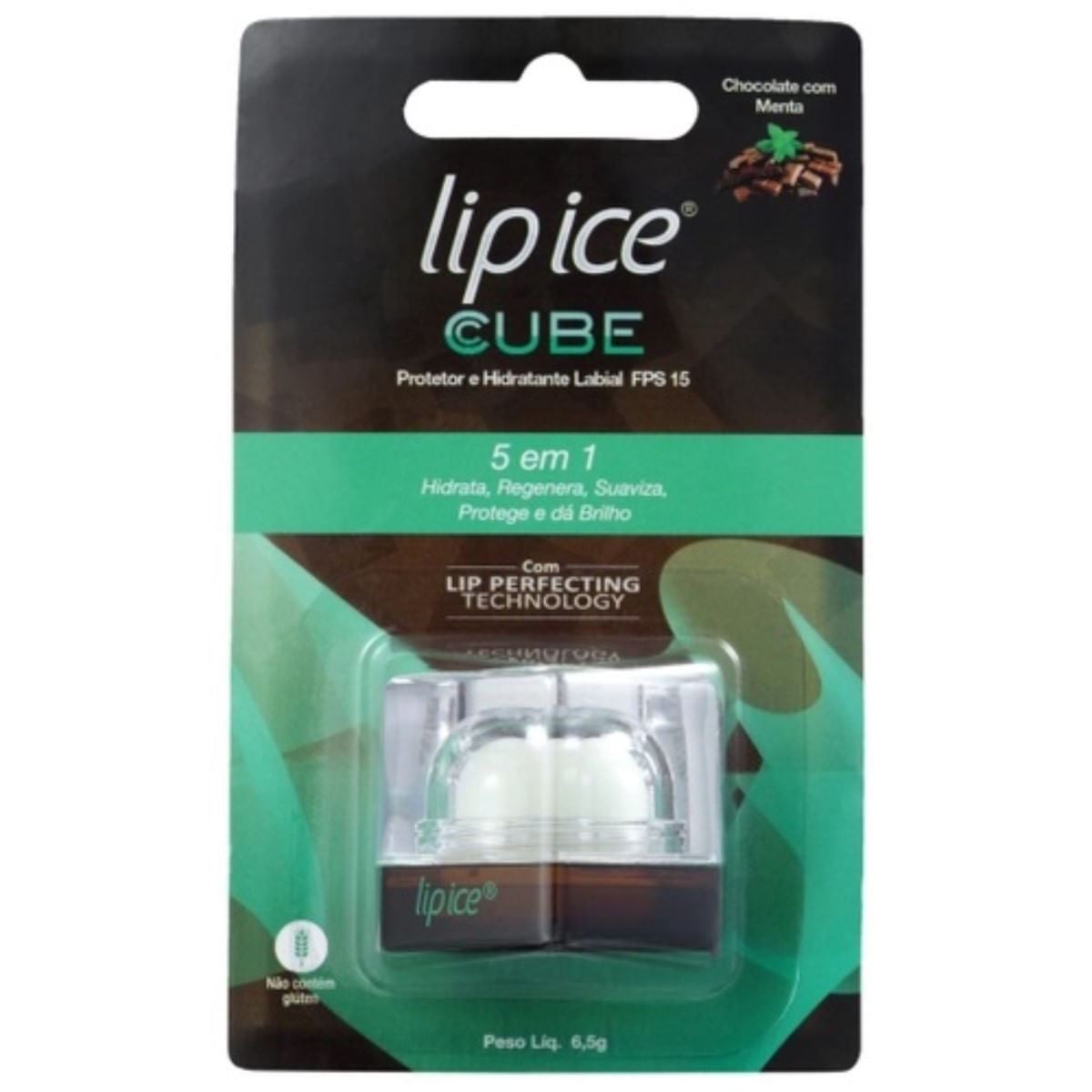 Protetor e Hidratante Labial FPS 15 Chocolate com Menta Lip Ice 6,5 g