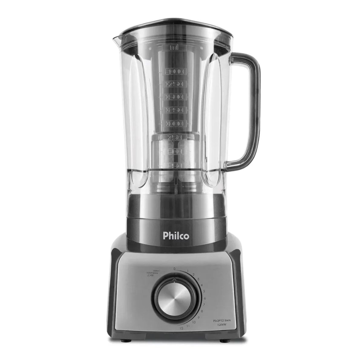 Liquidificador Philco PLQ912T Acrílico 3 L 1200 W 12 Velocidades Preto e Prata 220 V