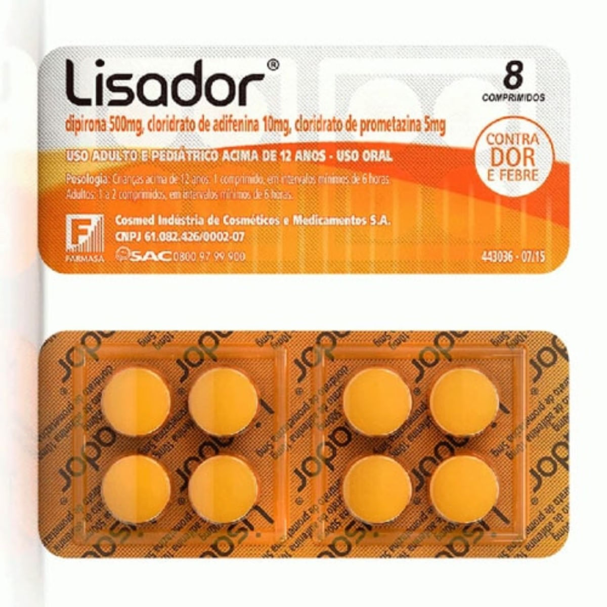 Lisador 8 comprimidos