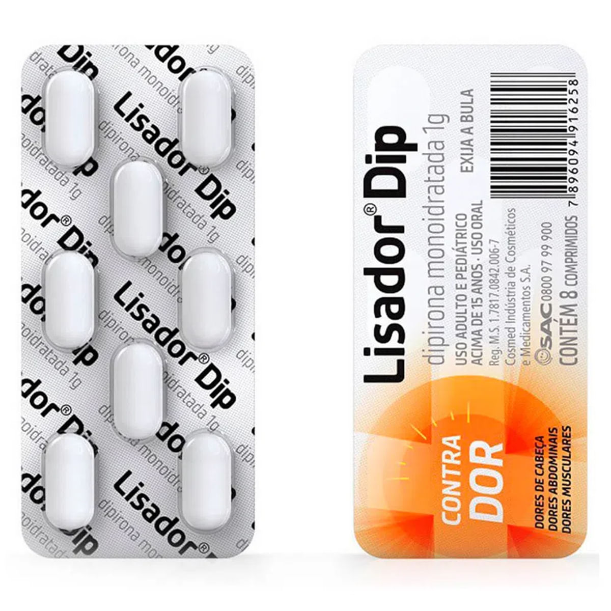 Lisador Dip 1g 8 Comprimidos