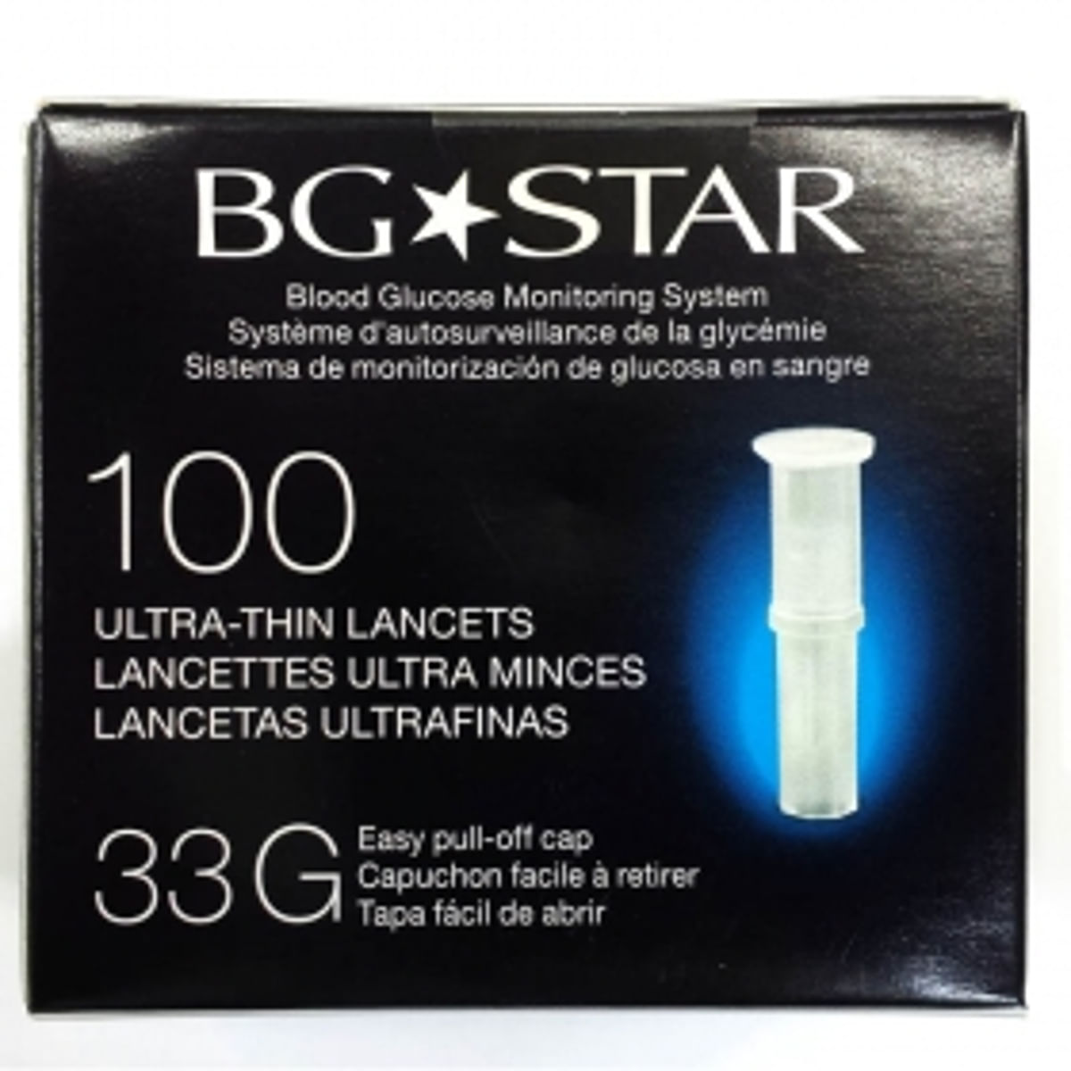 Lancetas Ultra Finas Bgstar 100 Unidades 33 G