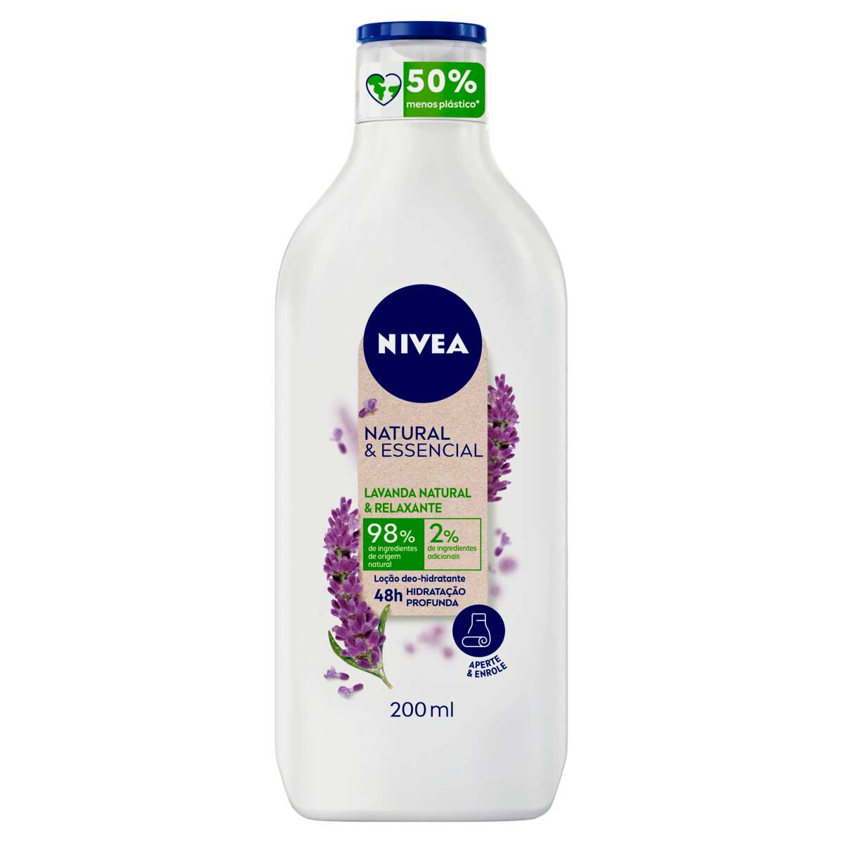 Loção Corporal Deo-Hidratante Lavanda Nivea Natural &amp; Essencial 200ml