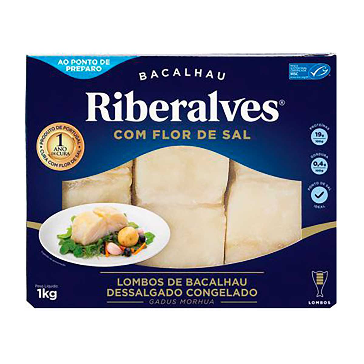 Lombo Bacalhau Dessal Flor de Sal Carrefour 1 Kg