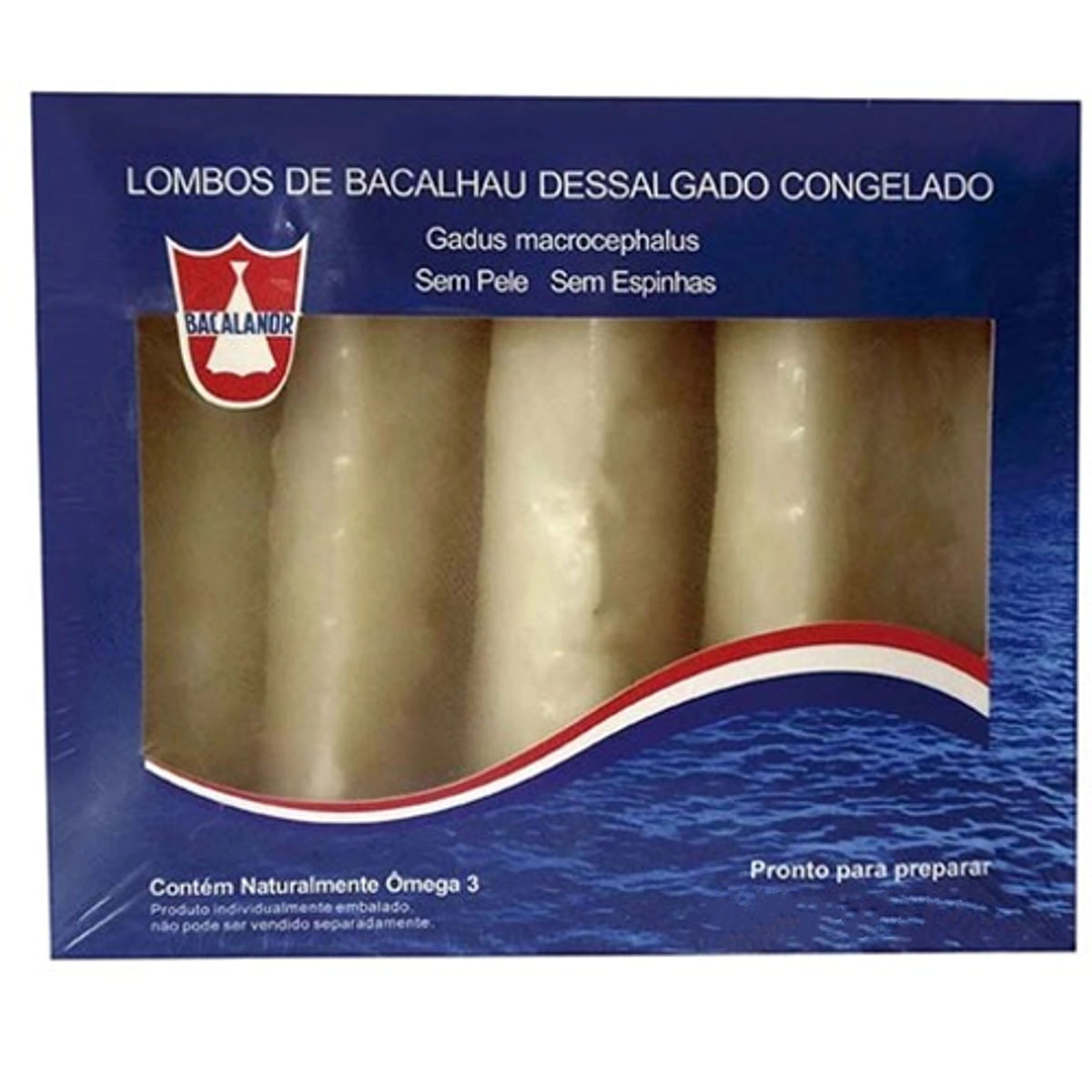 Lombo de Bacalhau Dessalgado Sem Pele e Sem Espinha Bacalanor 1kg