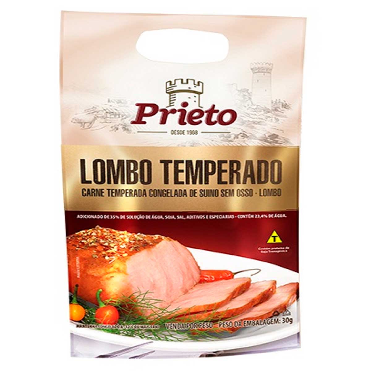 Lombo Suíno Temperado Congelado Prieto Aproximadamente 1,5Kg