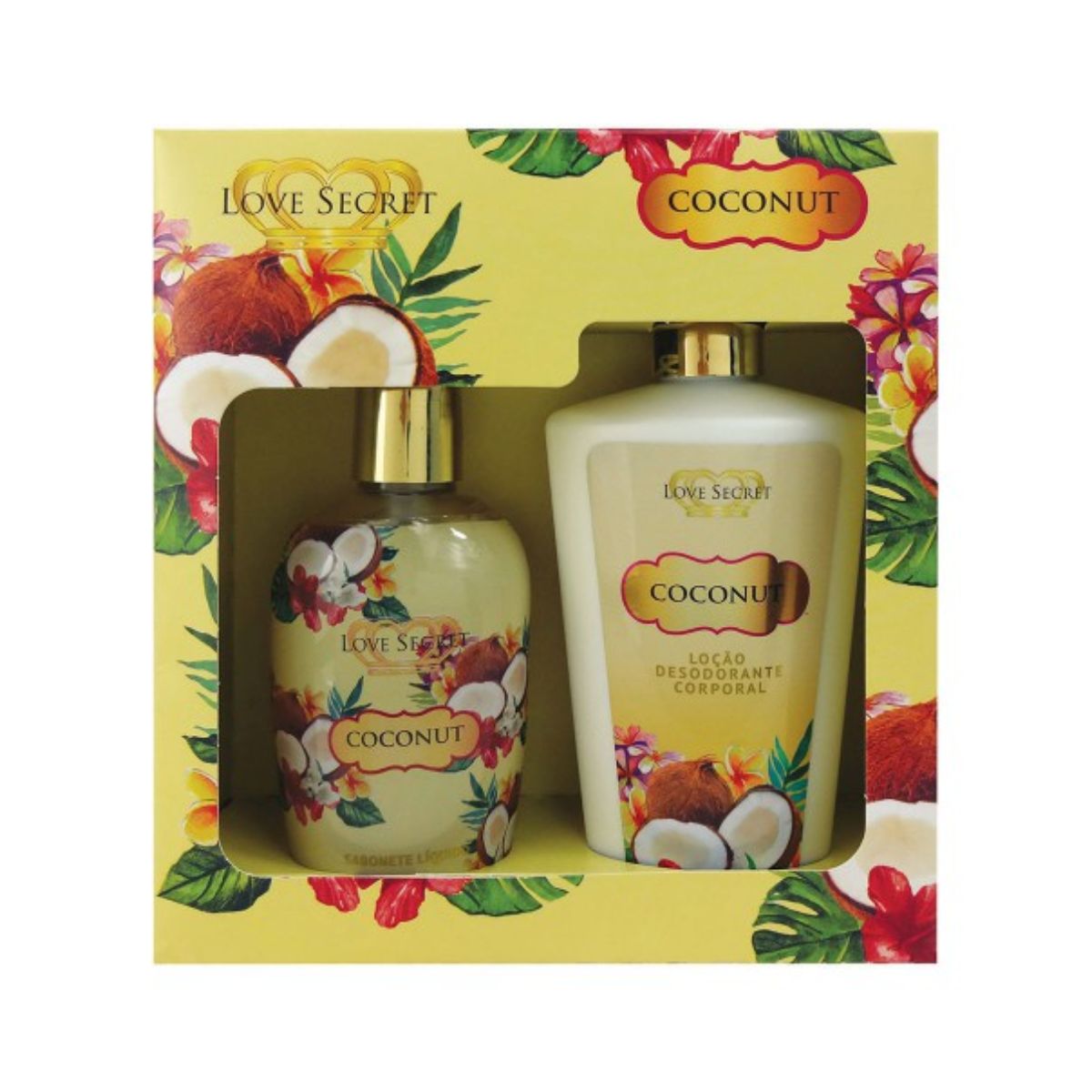 Kit love hidratante corporal e sabonete liquido Coconut com 250 ml|200 ml