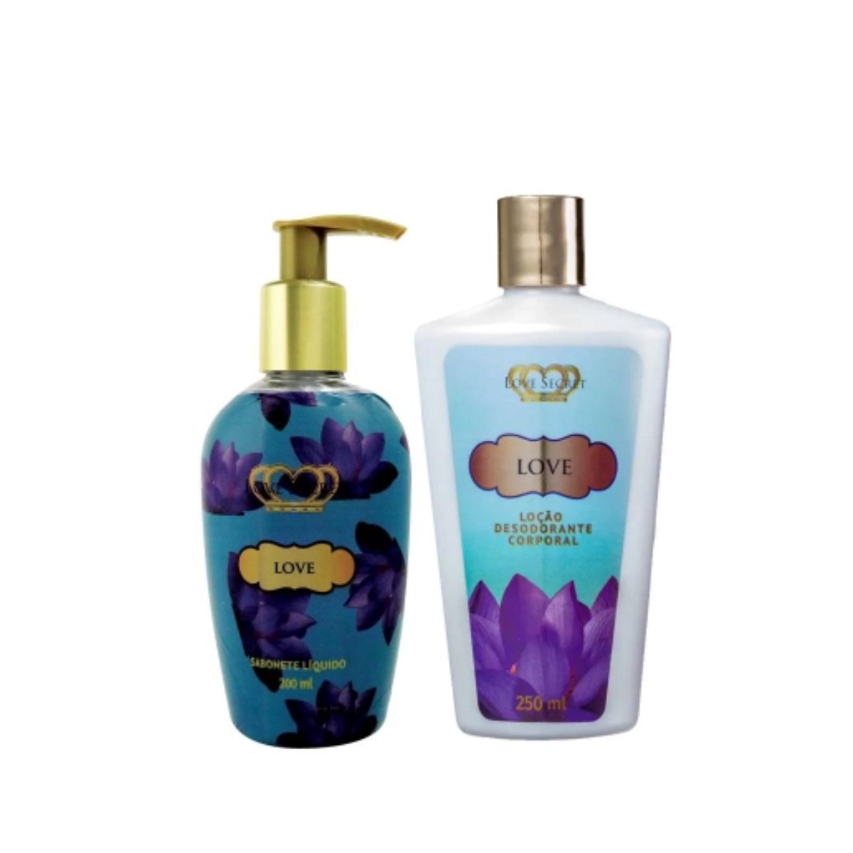 Kit Loção e Sabonete Líquido Love Secret 250 ml/200 ml