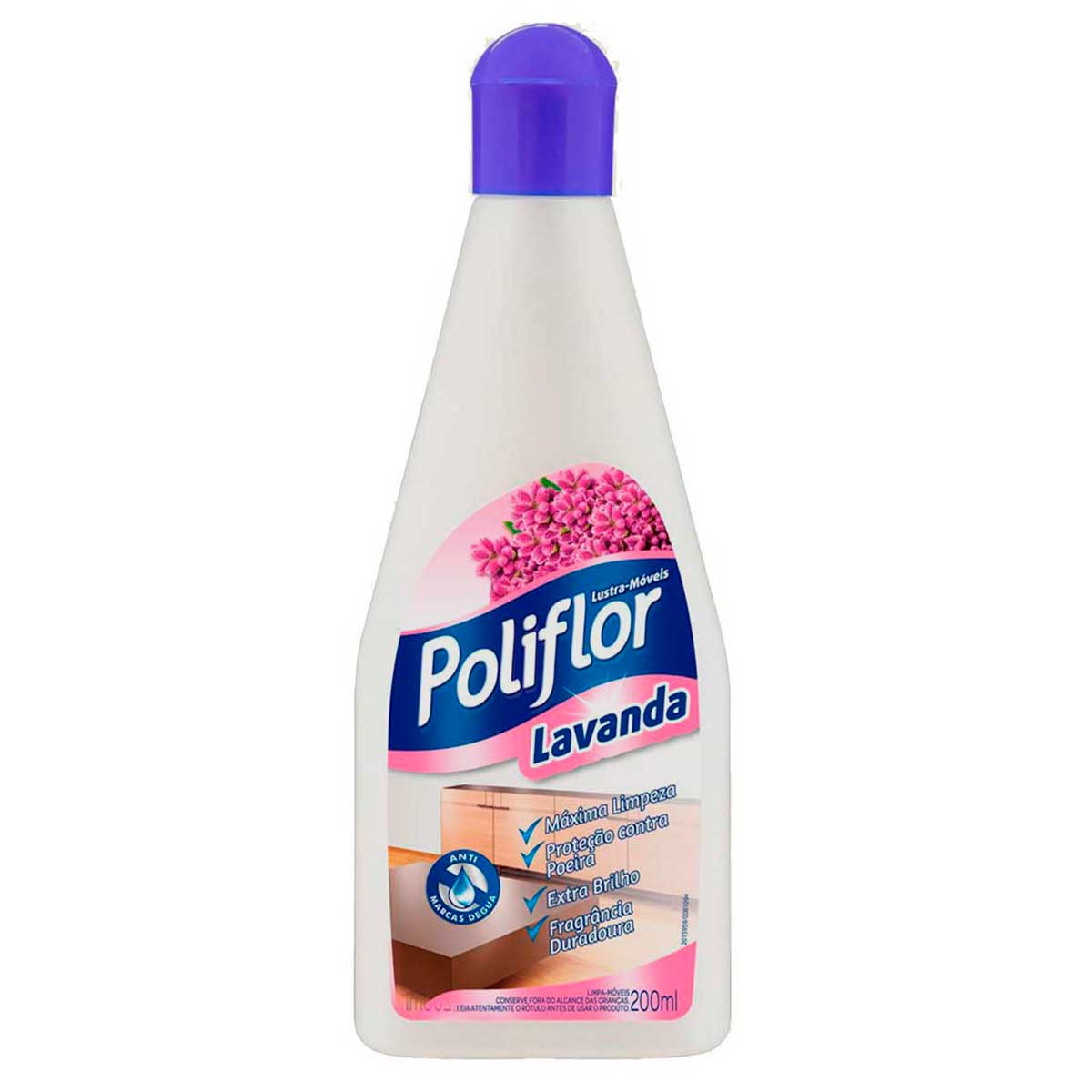 Lustra Móveis Poliflor Lavanda 200ml