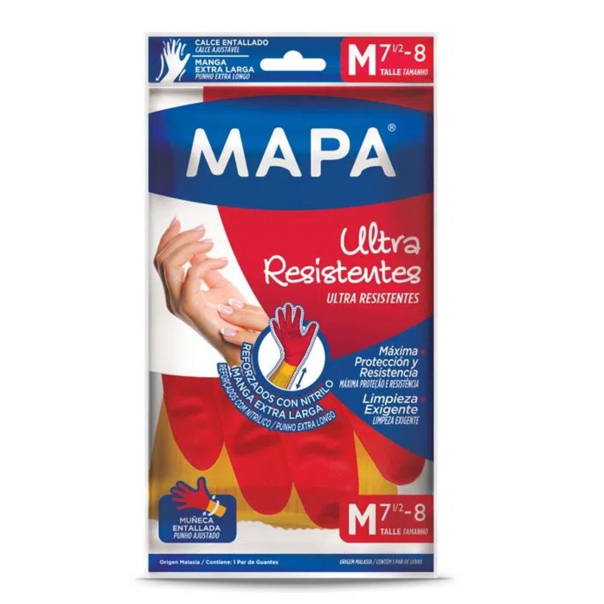 Luva Multiuso Vermelha Ultra Resistente Mapa M