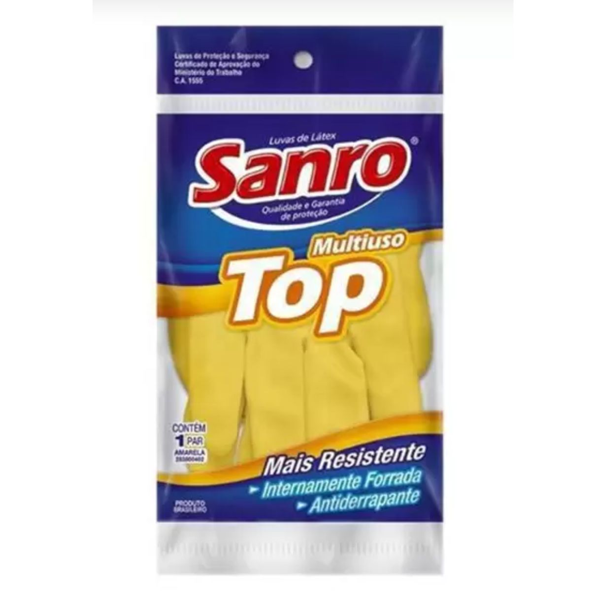 Luva Top Multiuso P Sanro Amarelo