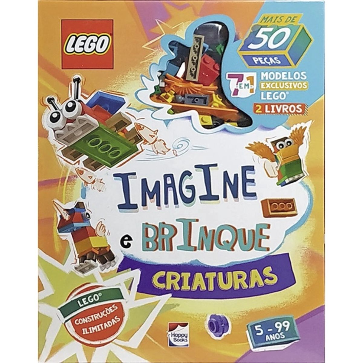 Livro Imagine e Brinque Criaturas Lego 1ª Edição