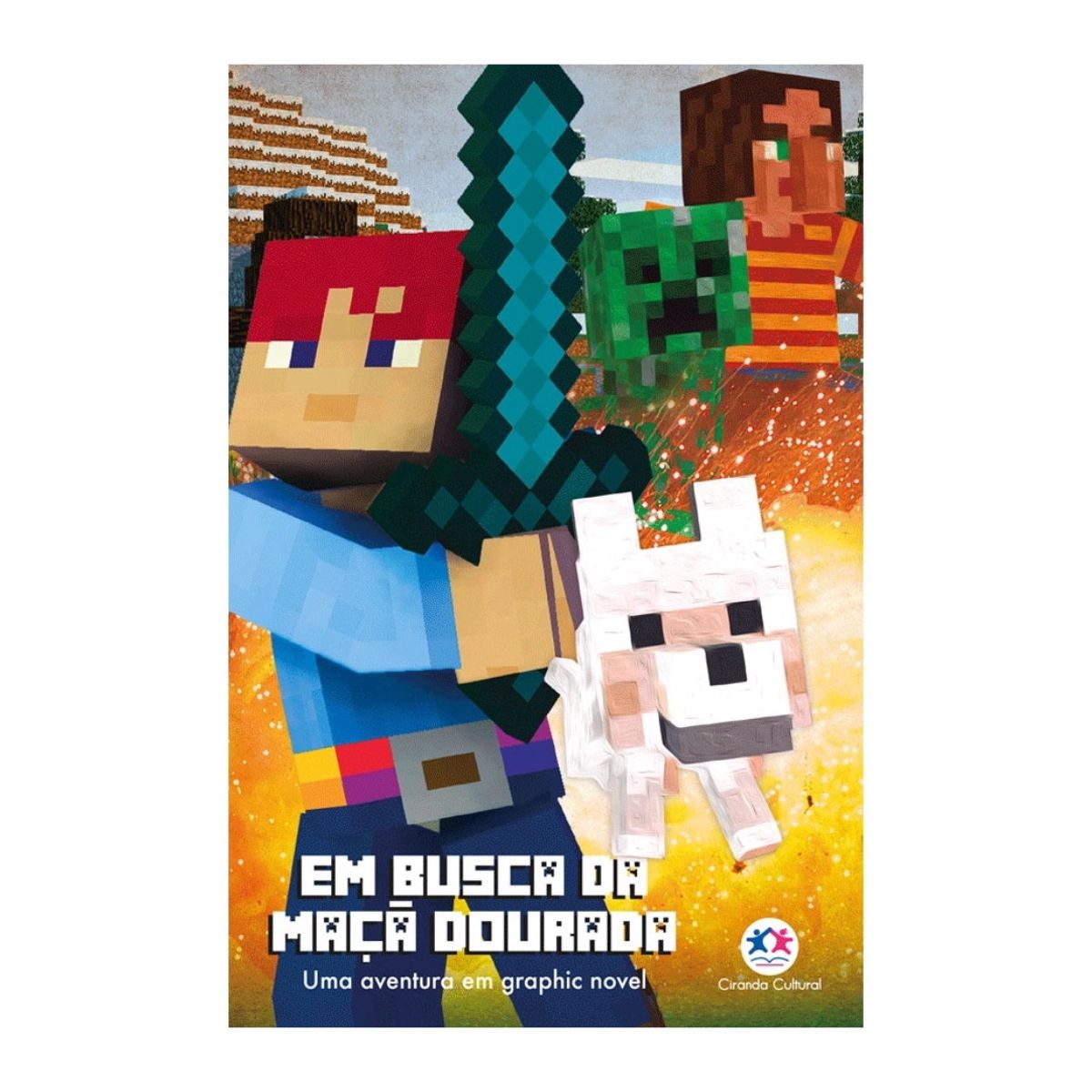 Livro Minecraft Em Busca da Maçã Dourada Miller, Megan Edição 1 com 192 Páginas