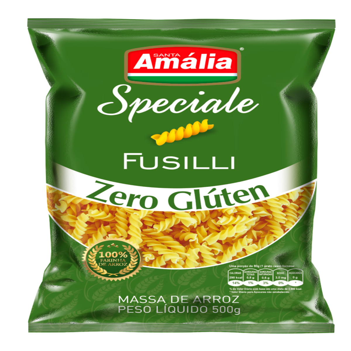 Macarrão Fusilli Santa Amália Sem Glúten Massa de Arroz Speciale 500 g