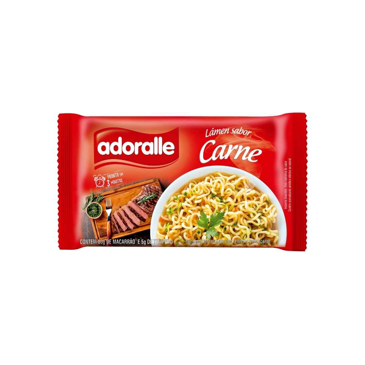 Macarrão Instantâneo Carne Adoralle 85 g