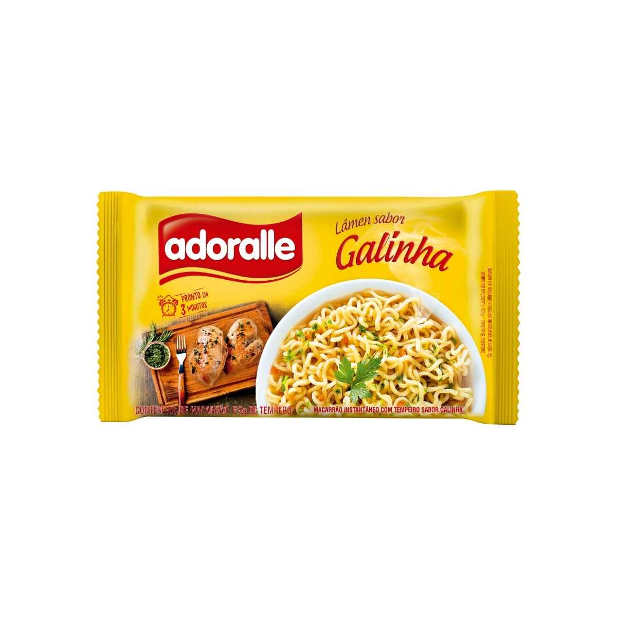 Macarrão Instantâneo Galinha Adoralle 85 g