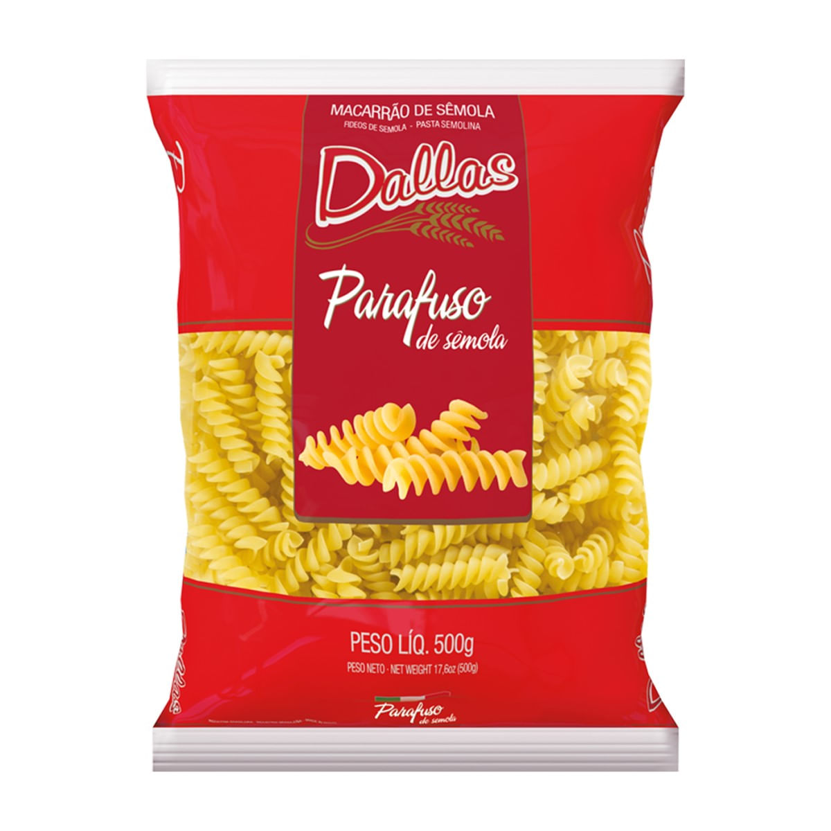 Macarrão de Sêmola Parafuso Dallas 500 g