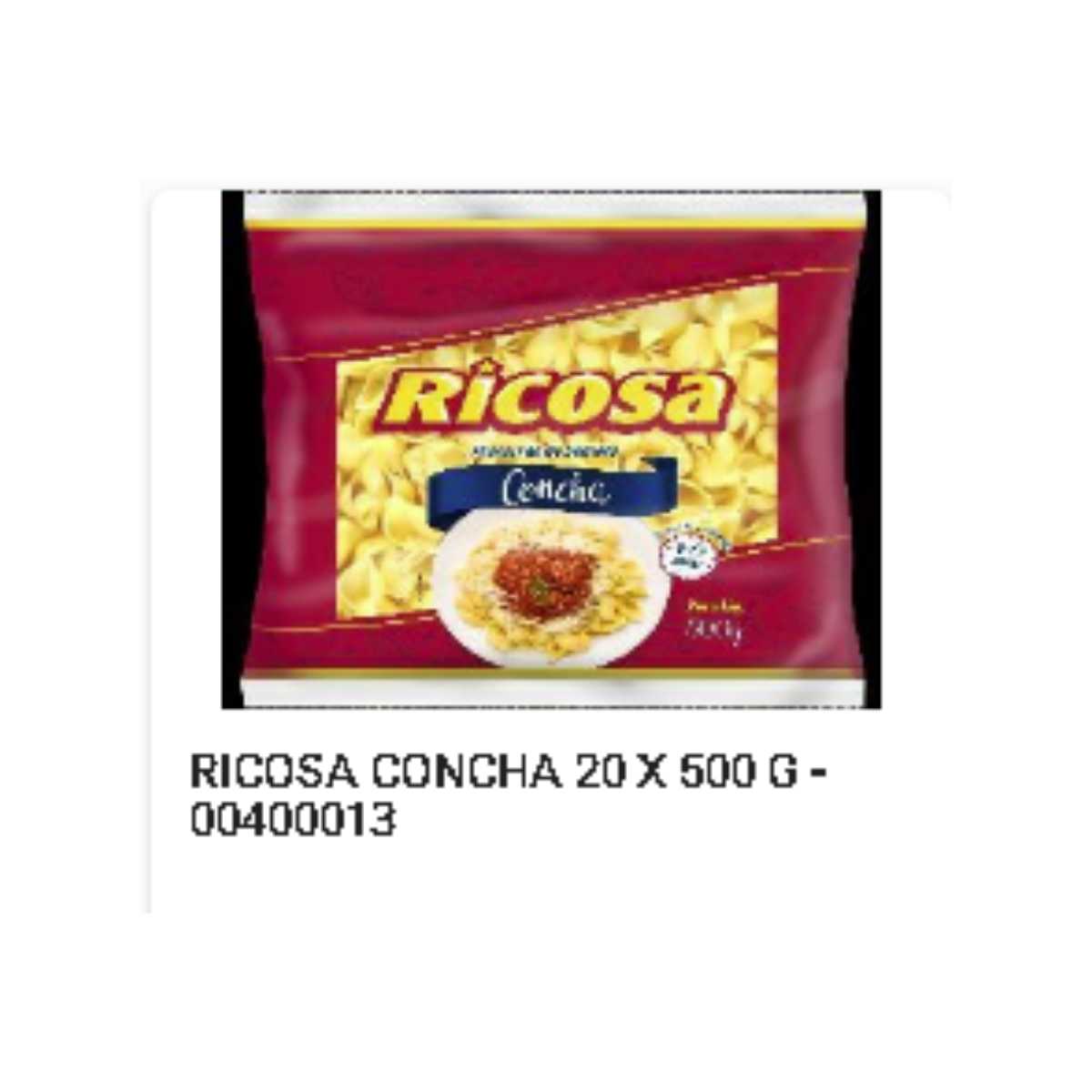 Macarrão Concha Ricosa 500 g