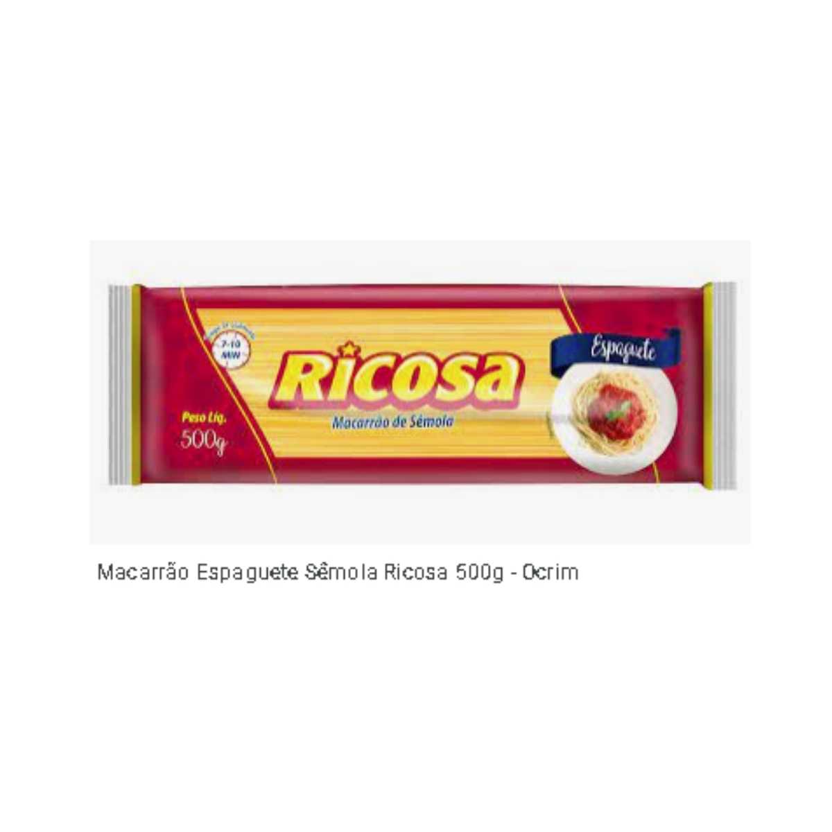 Macarrão de Sêmola Espaguete Ricosa 500 g