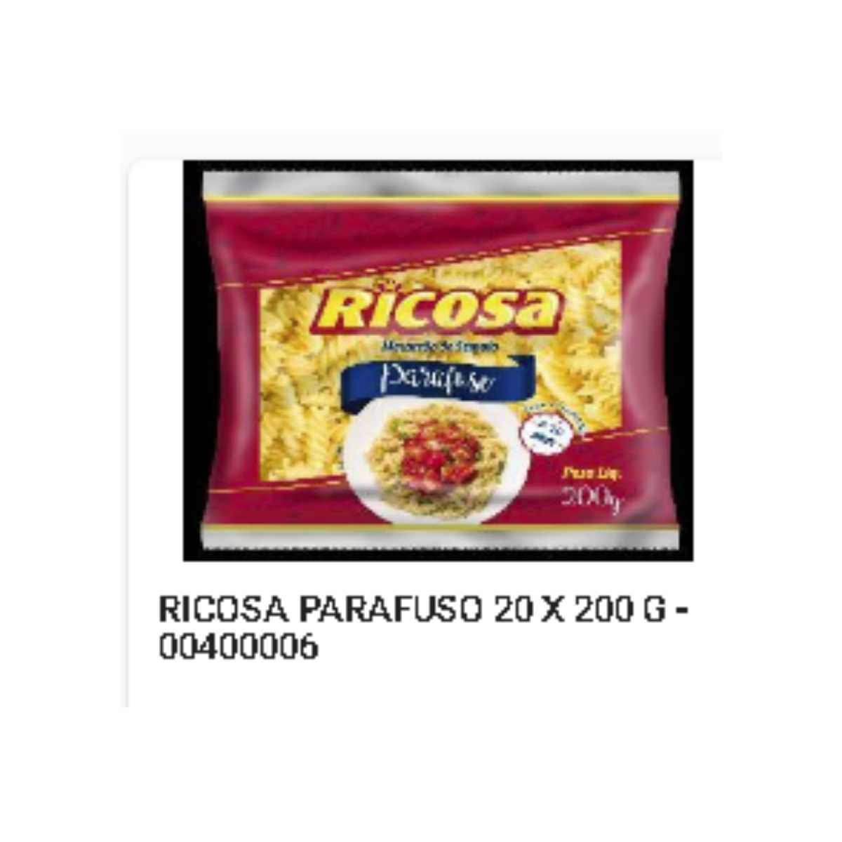 Macarrão Parafuso Ricosa 200 g