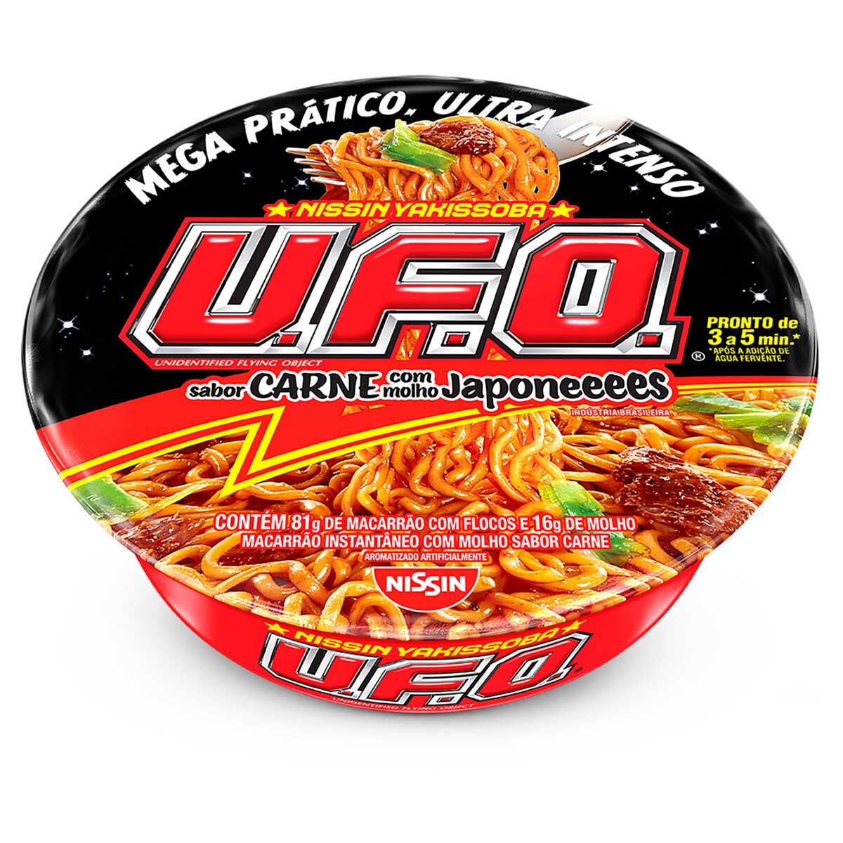 Macarrão Instantâneo Yakissoba Nissin U.F.O.Sabor Carne com Molho Japonês 97g