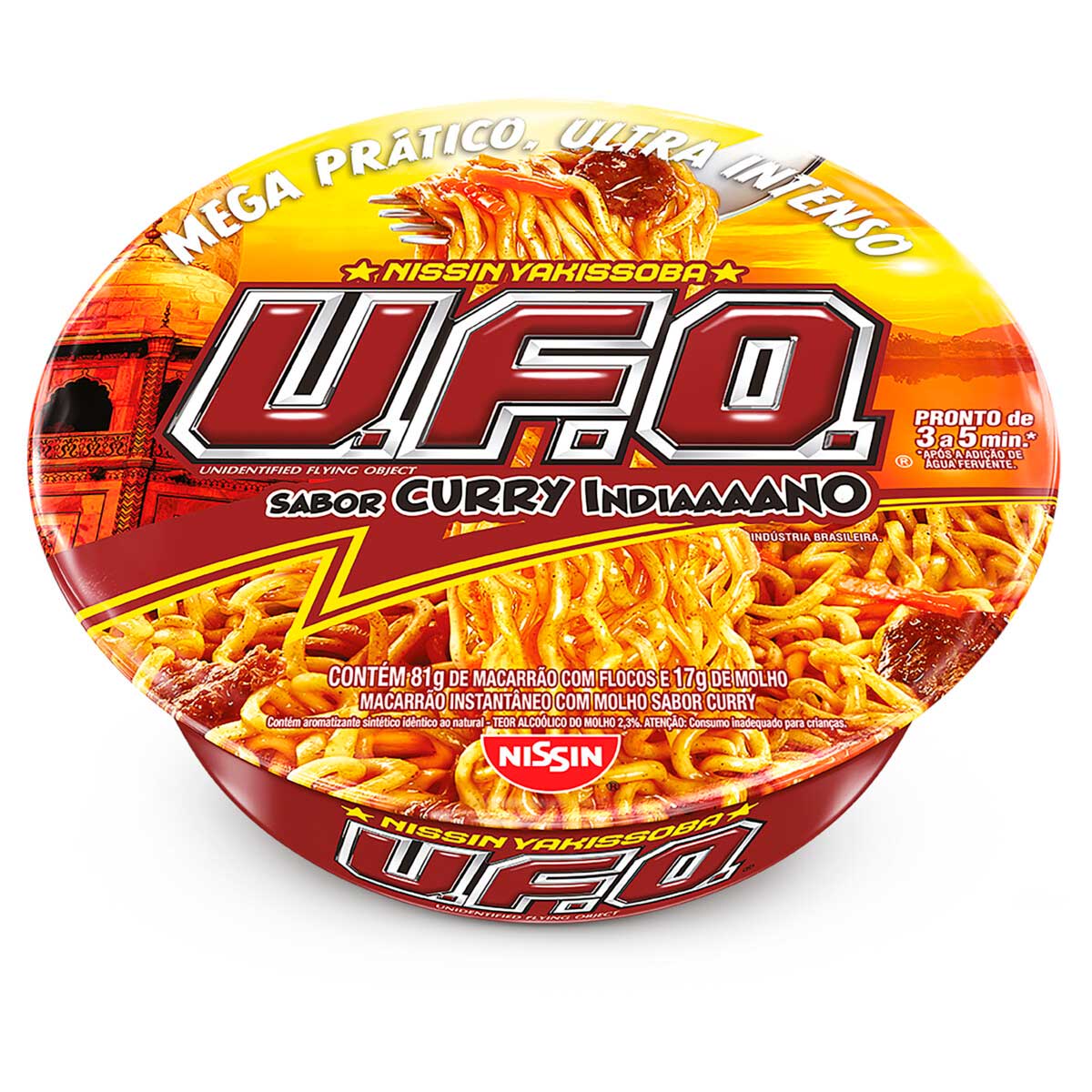 Macarrão Instantâneo Yakissoba Nissin U.F.O.Sabor Curry Indiano 98g