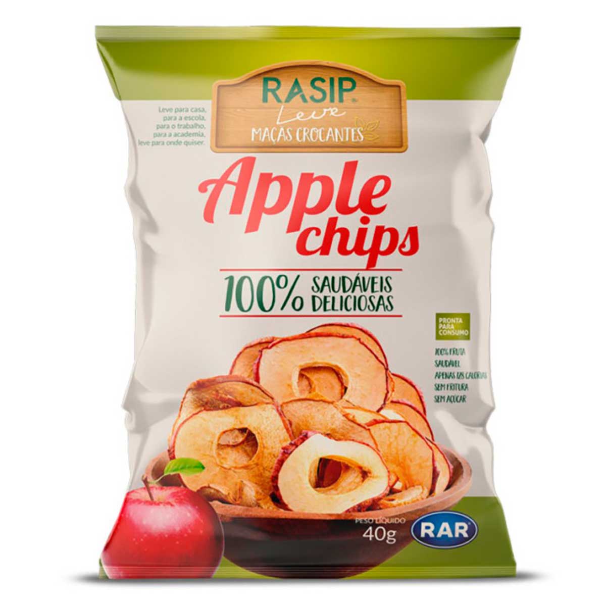 Maçã Crocante Apple Chips Rasip Leve 40 g