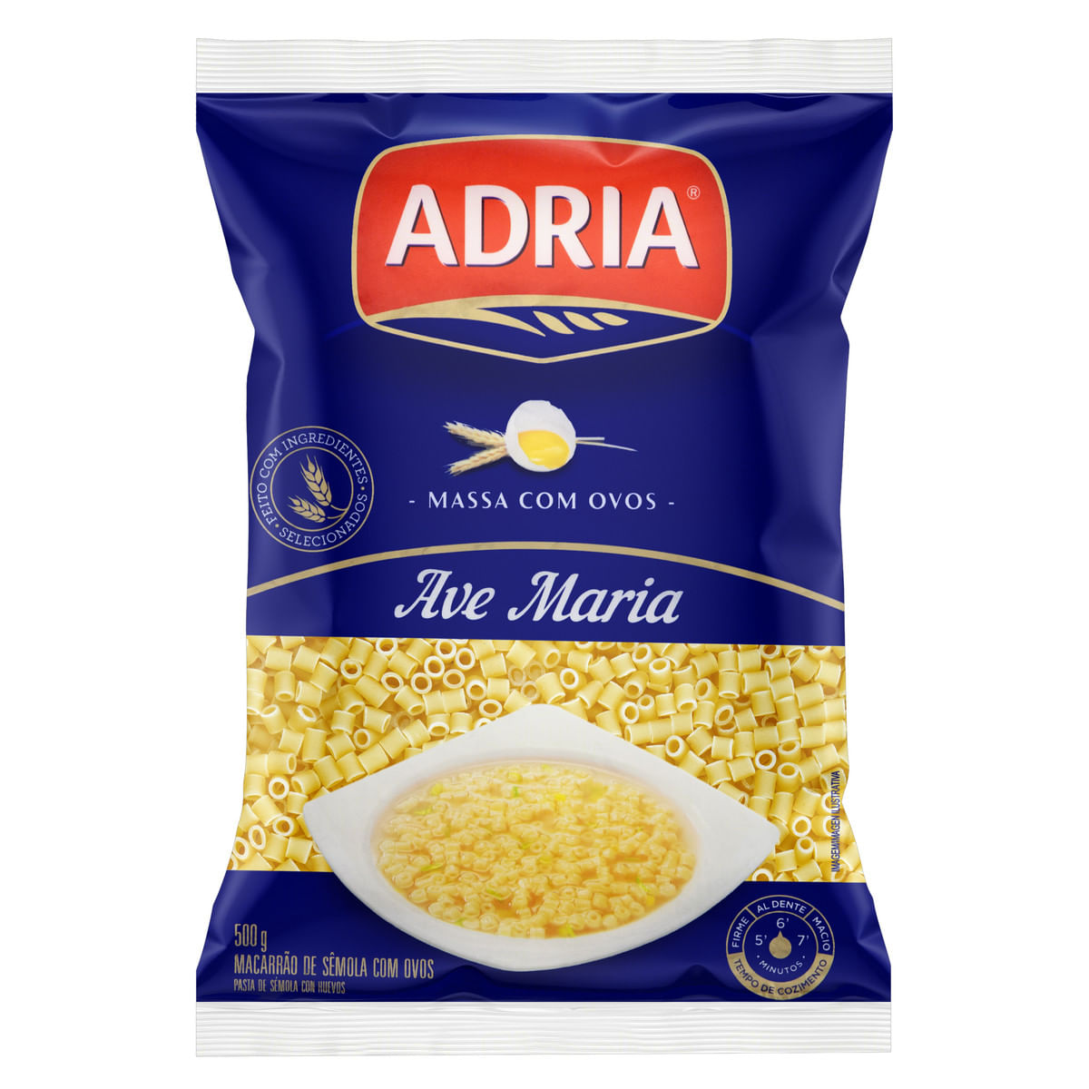 Macarrão de Sêmola com Ovos Ave Maria Adria 500g