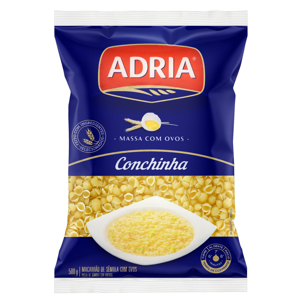 Macarrão de Sêmola com Ovos Conchinha Adria 500g