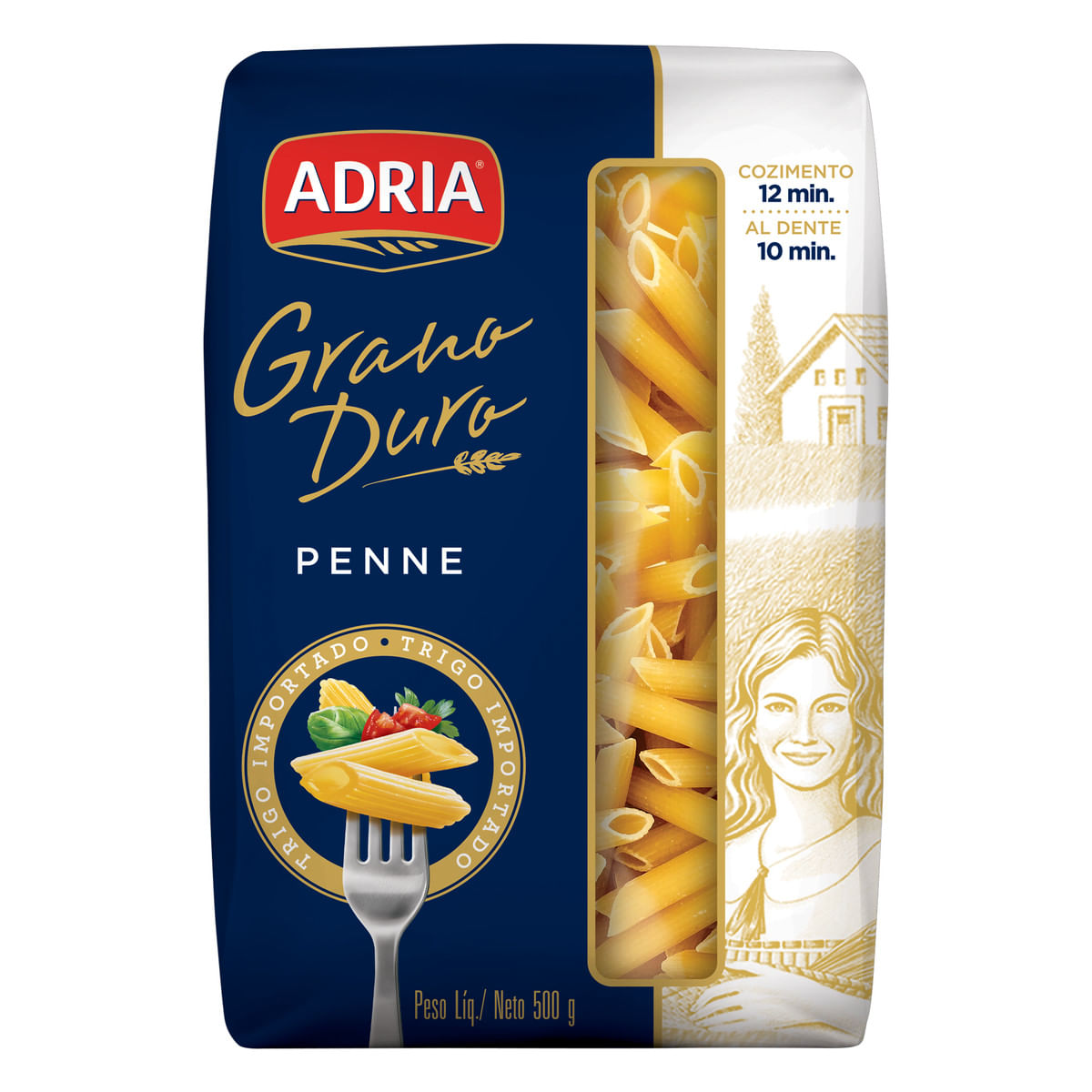 Macarrão de Sêmola Grano Duro Penne Adria 500g