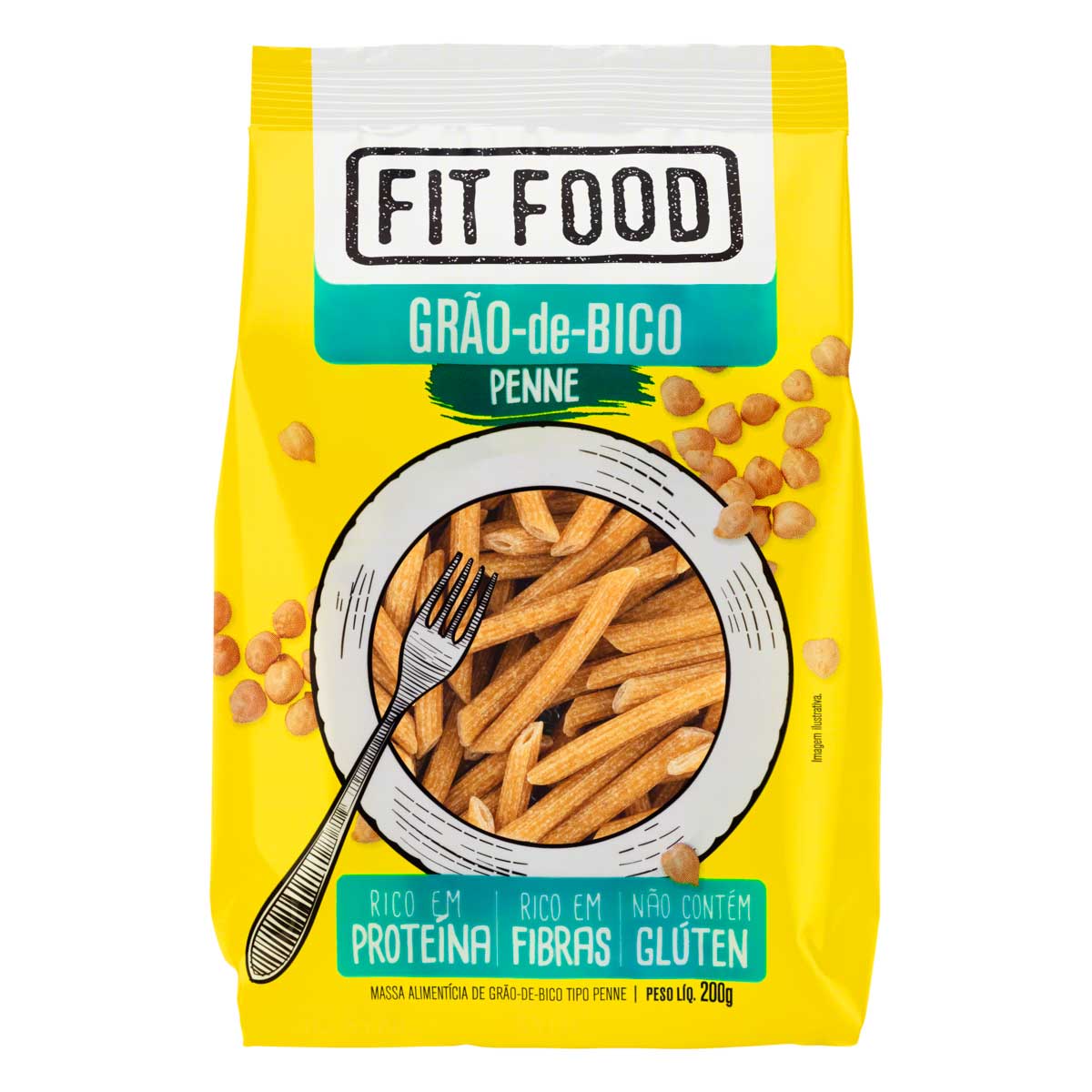 Macarrão de Grão-de-Bico Penne Fit Food 200g