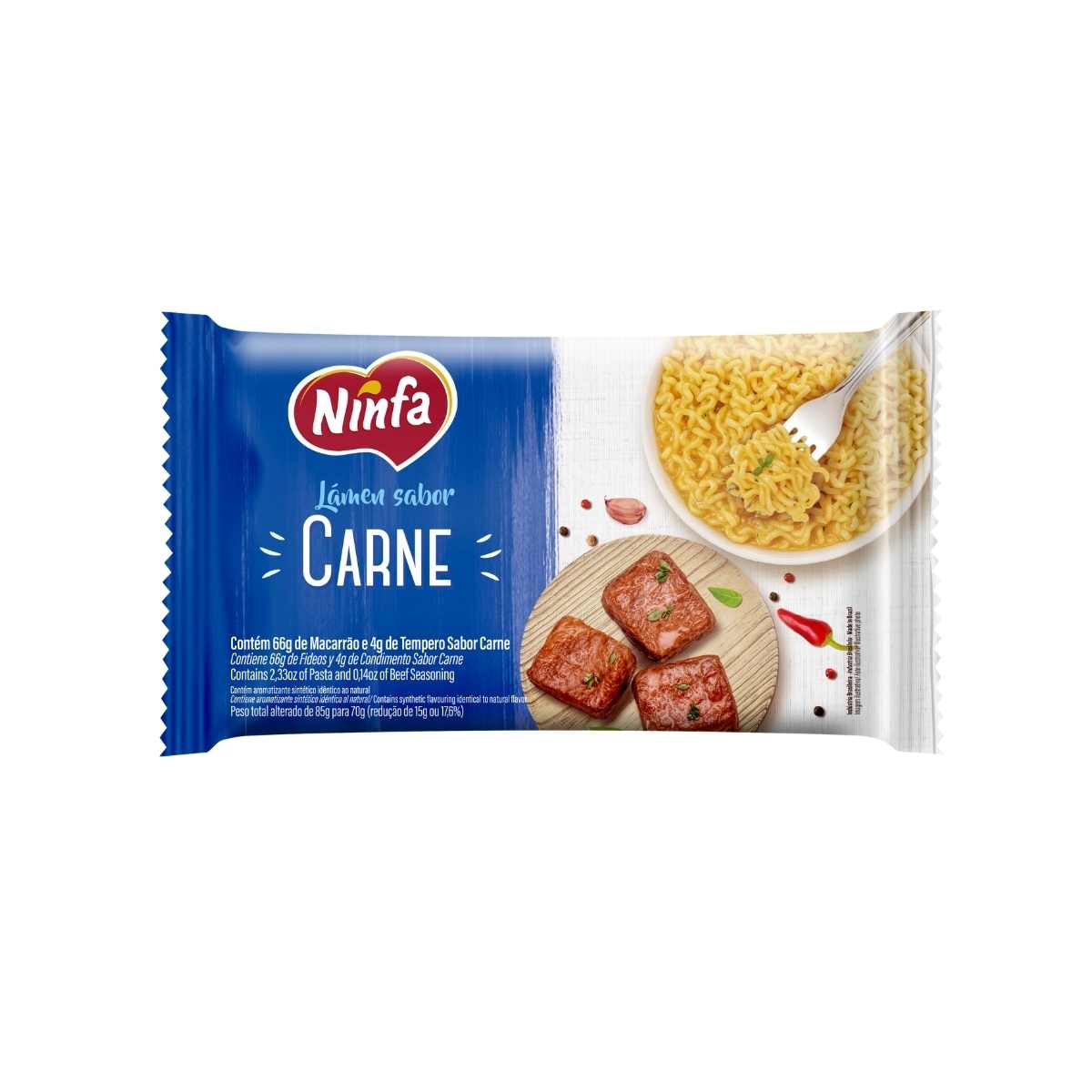 Macarrão Instantâneo Lamen Ninfa Carne 70 g