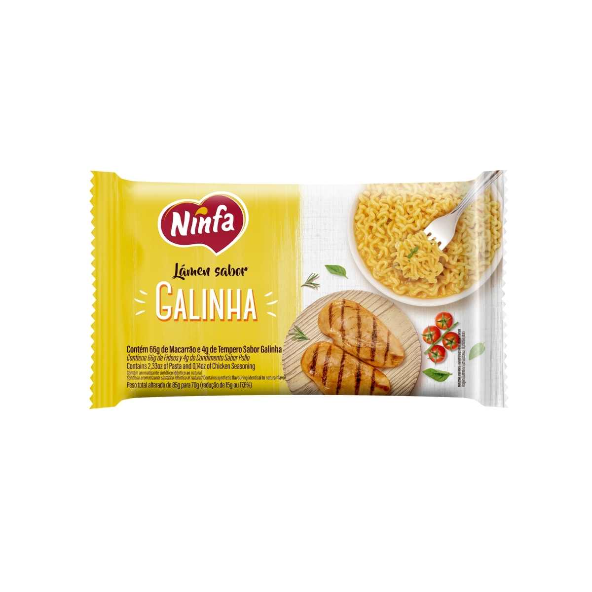 Macarrão Instantâneo Lamen Ninfa Galinha 70 g